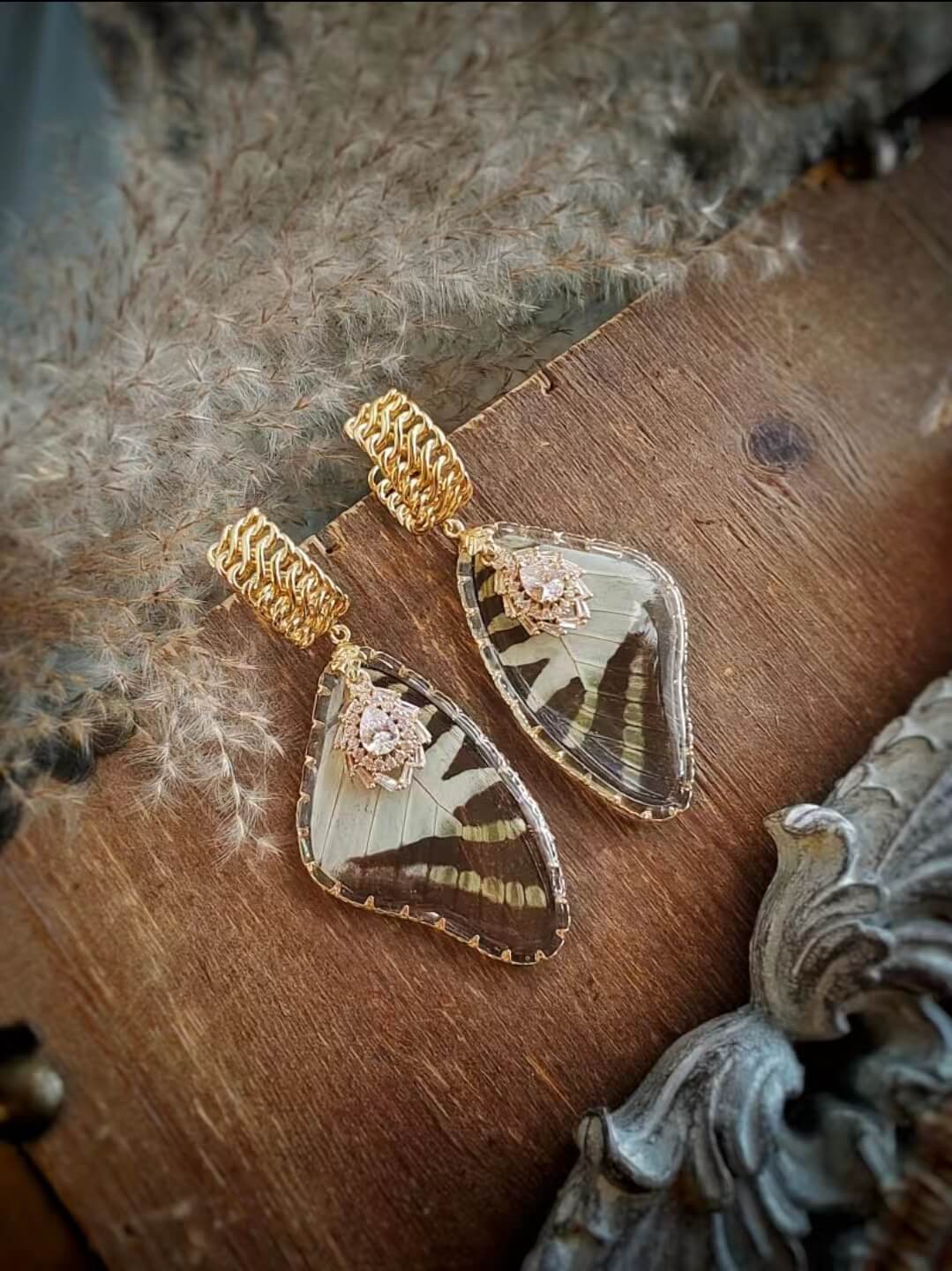 Real Butterfly Wings Earrings