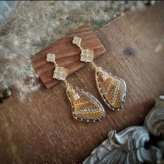 Real butterfly handmade earrings