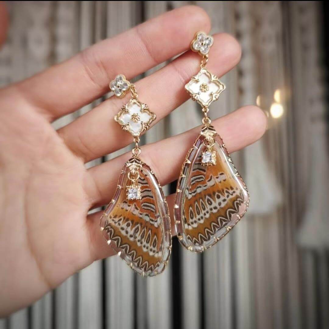 Real butterfly handmade earrings